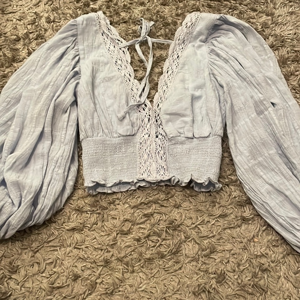 long sleeve crop top